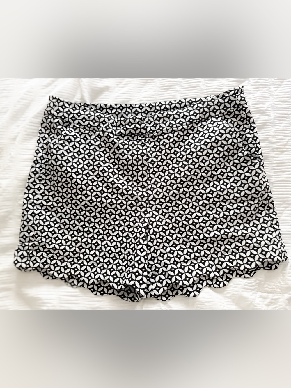 Black and White Geometric Shorts